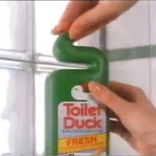 Reading toilet duck on the loo